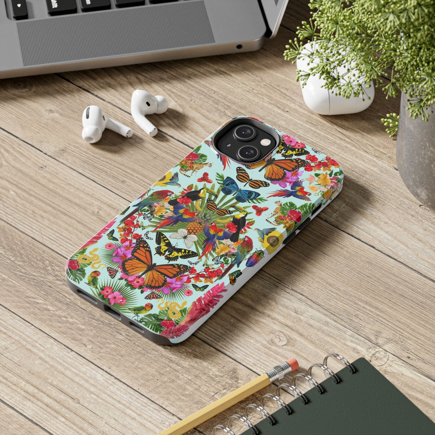 Fluttering Thoughts -Phone Cases - Butterfly Collage with Insects and Flowers