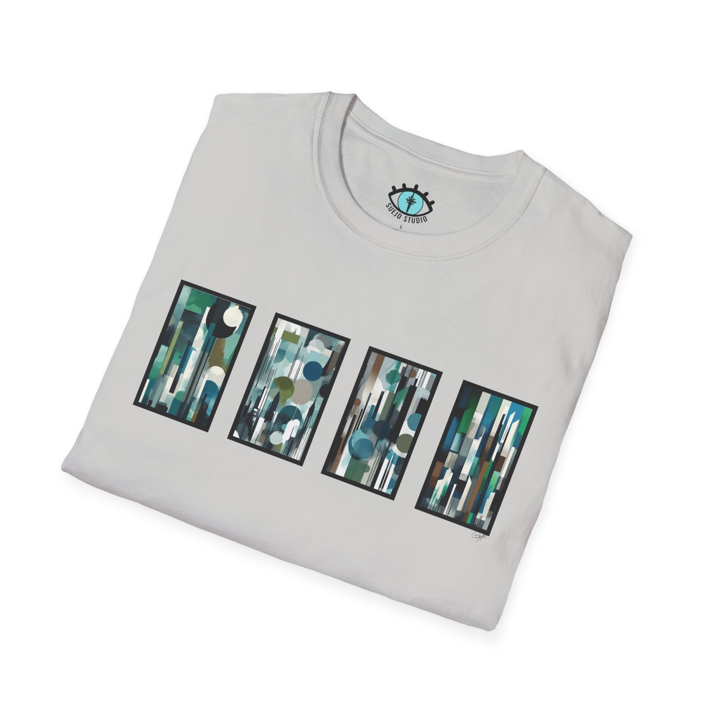 “Night Skyline” Abstract Art - Unisex T-Shirt