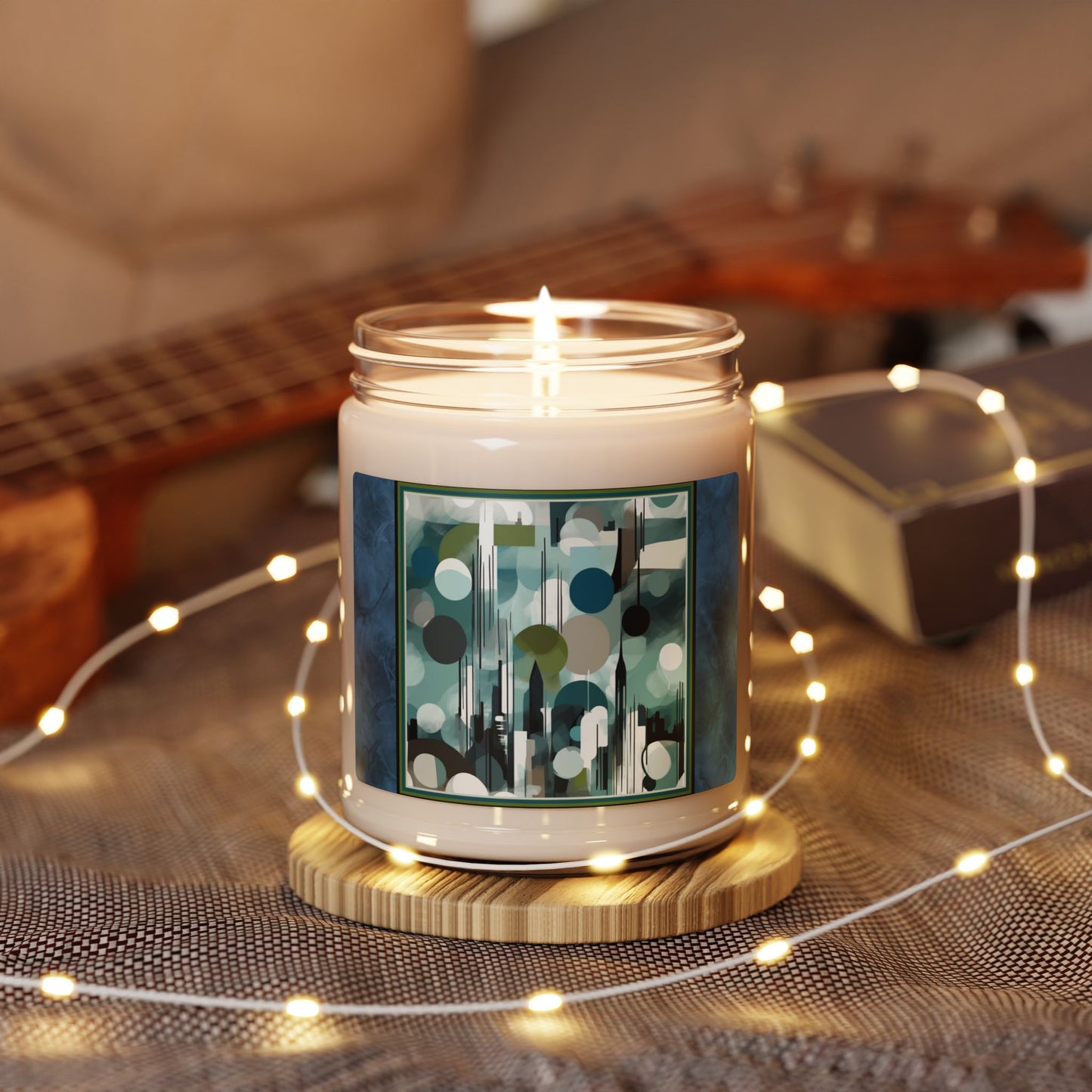 “Skyline” Abstract Art - Scented Soy Candle, 9oz