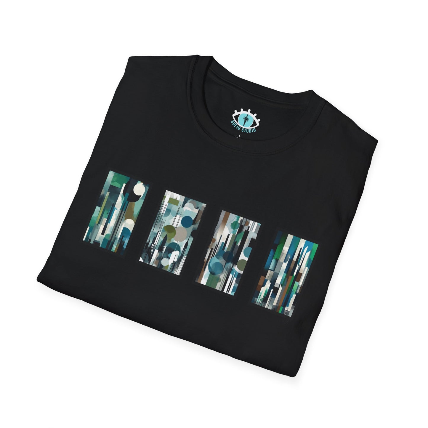 “Night Skyline” Abstract Art - Unisex T-Shirt