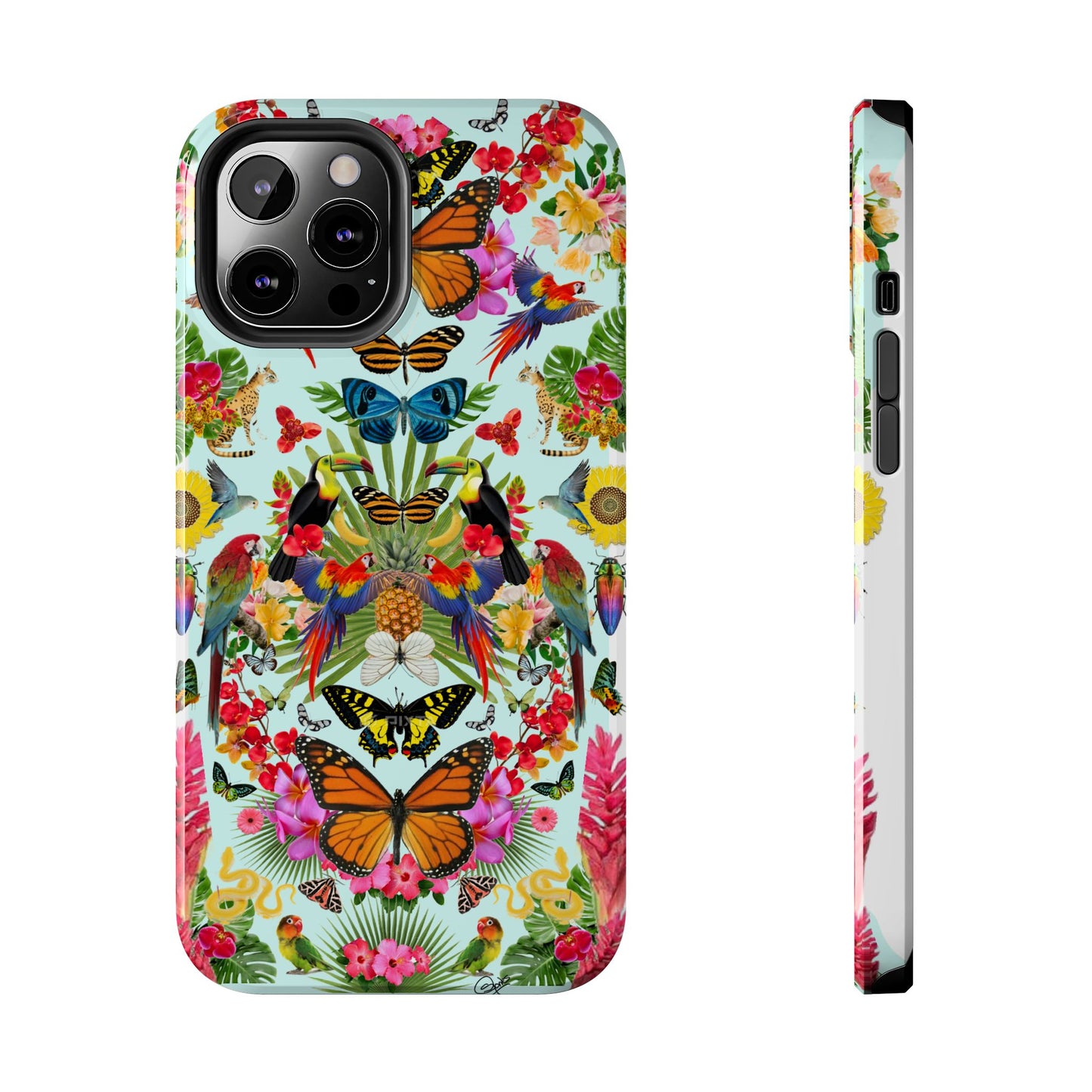 Fluttering Thoughts -Phone Cases - Butterfly Collage with Insects and Flowers