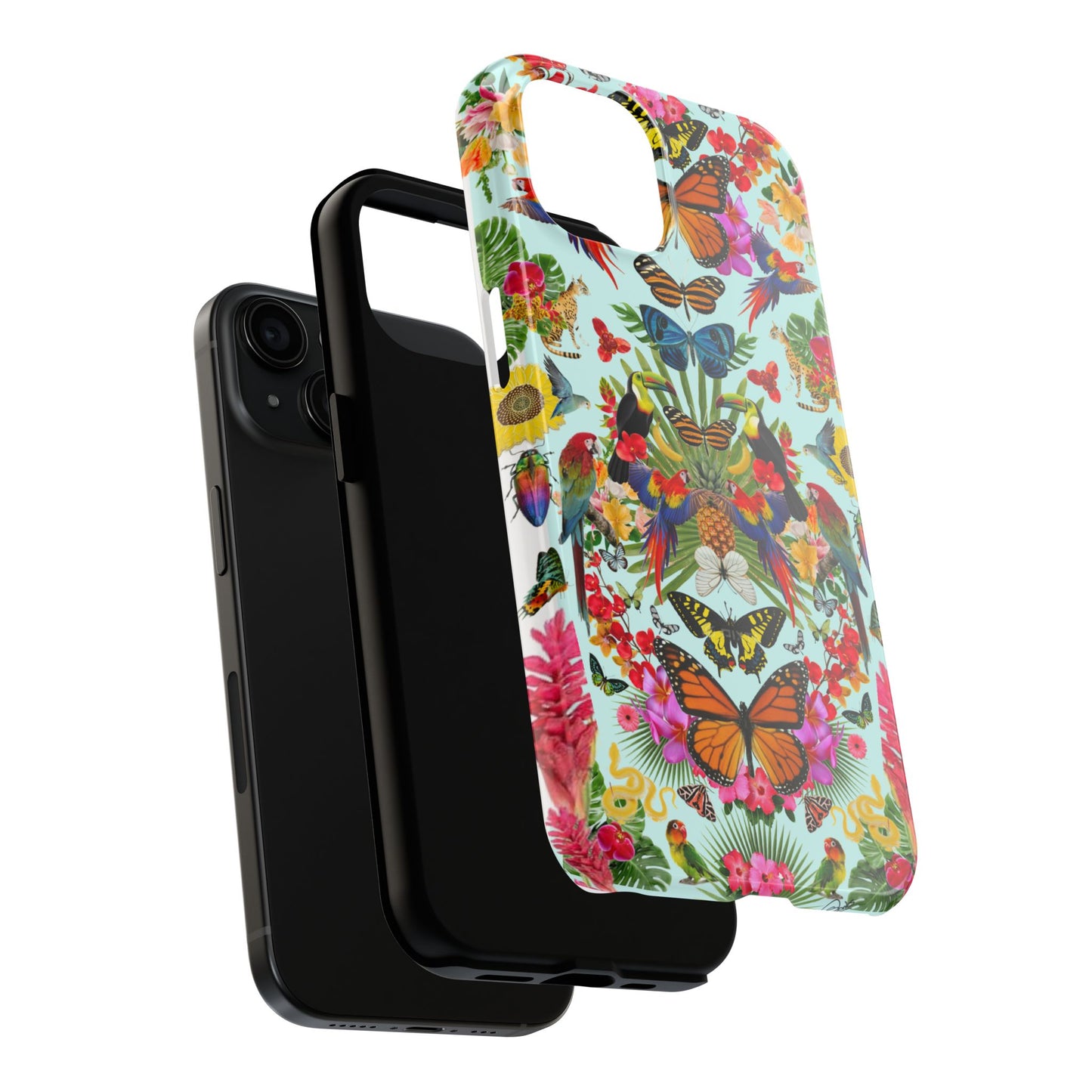 Fluttering Thoughts -Phone Cases - Butterfly Collage with Insects and Flowers