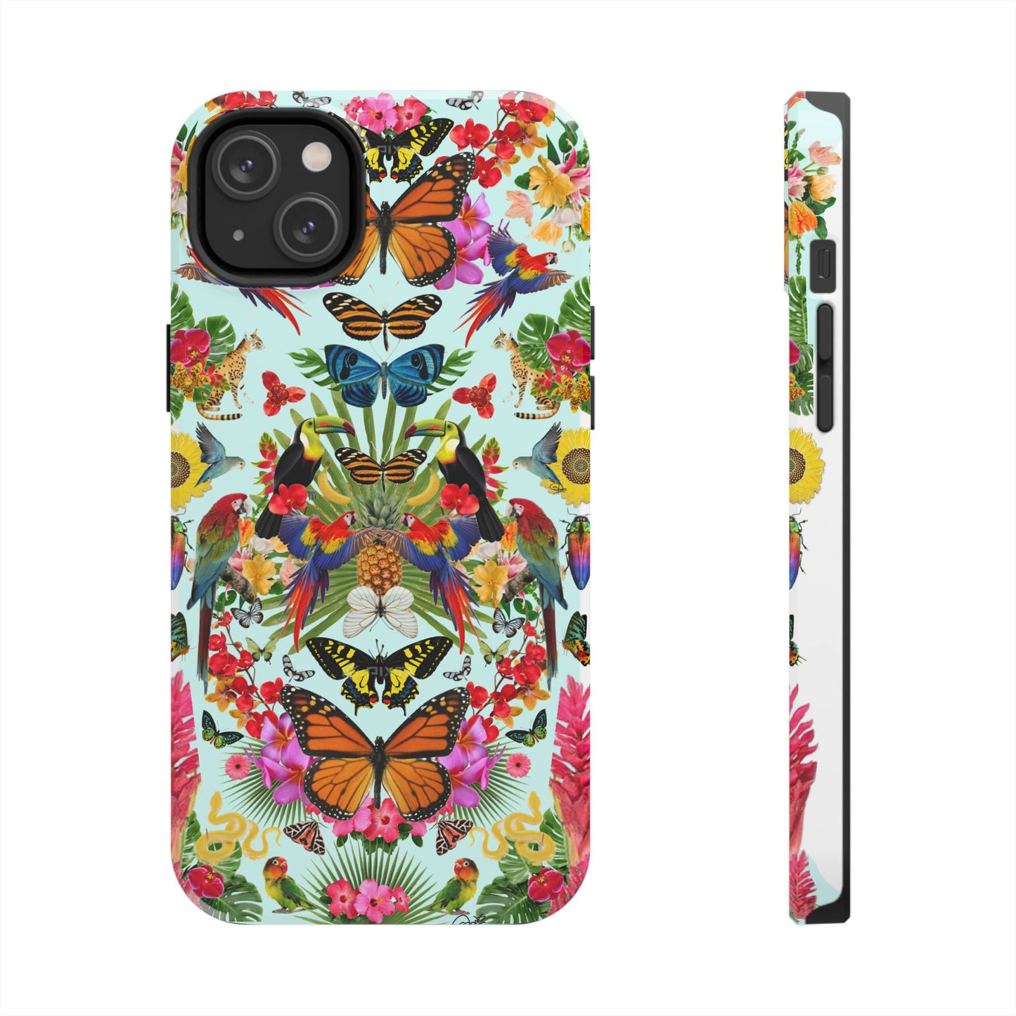 Fluttering Thoughts -Phone Cases - Butterfly Collage with Insects and Flowers