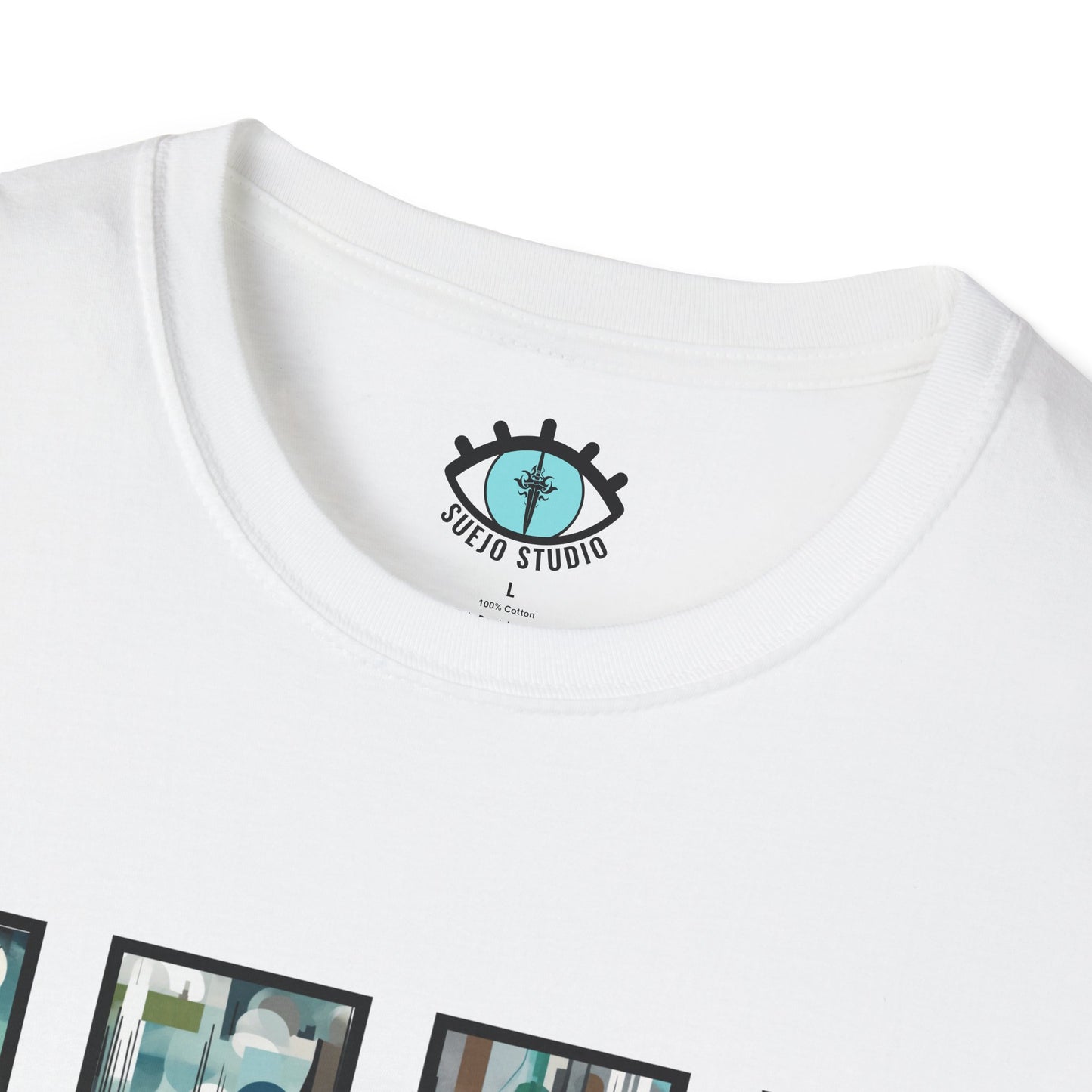 “Night Skyline” Abstract Art - Unisex T-Shirt