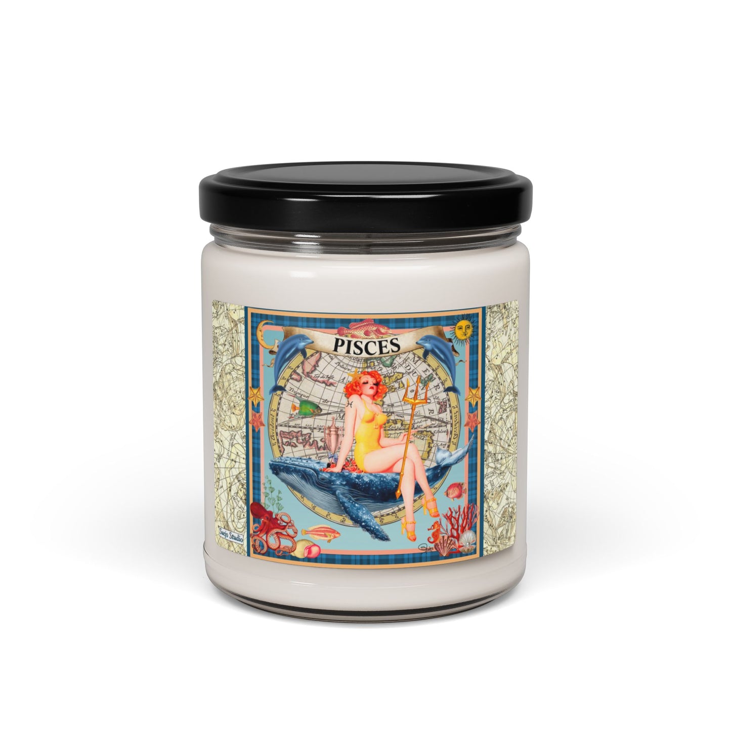 Pisces (Feb. 19 - March 20) - Zodiac Scented Soy Candle, 9oz