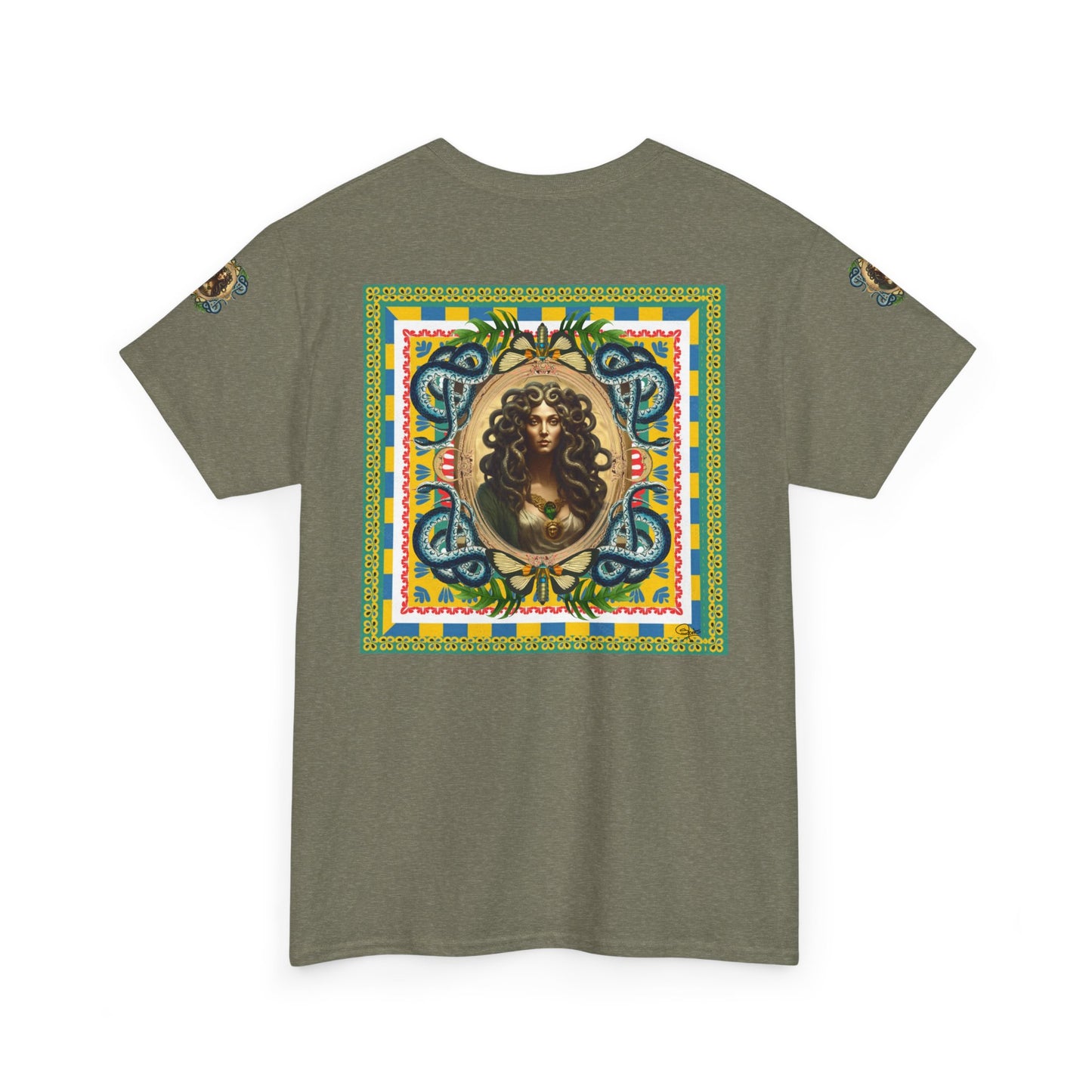 Mona Lisa Medusa - Unisex Cotton T-Shirt