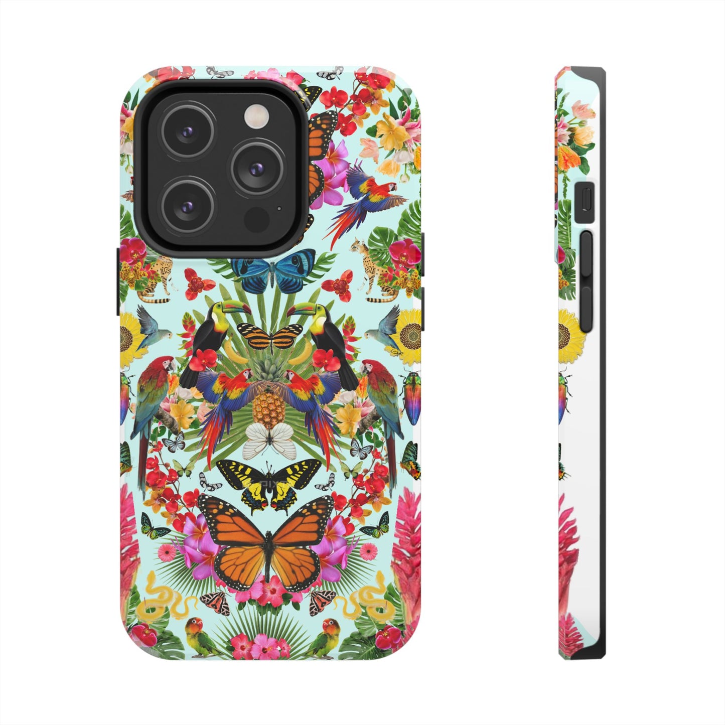 Fluttering Thoughts -Phone Cases - Butterfly Collage with Insects and Flowers